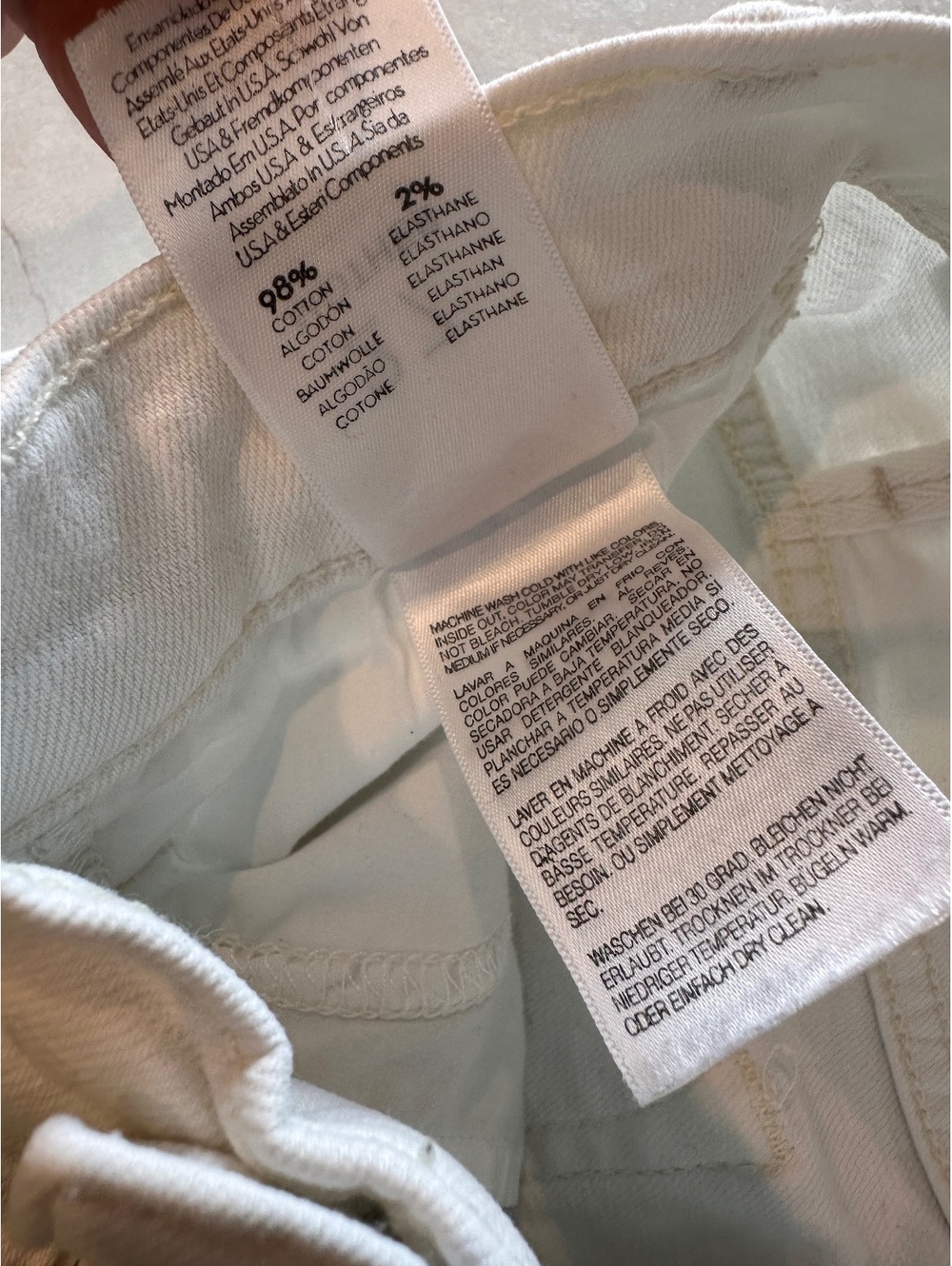 MOTHER The Hustler Ankle Fray Jeans In Tea and Biscuits White Wash Women’s sz 27 - Picture 9 of 15